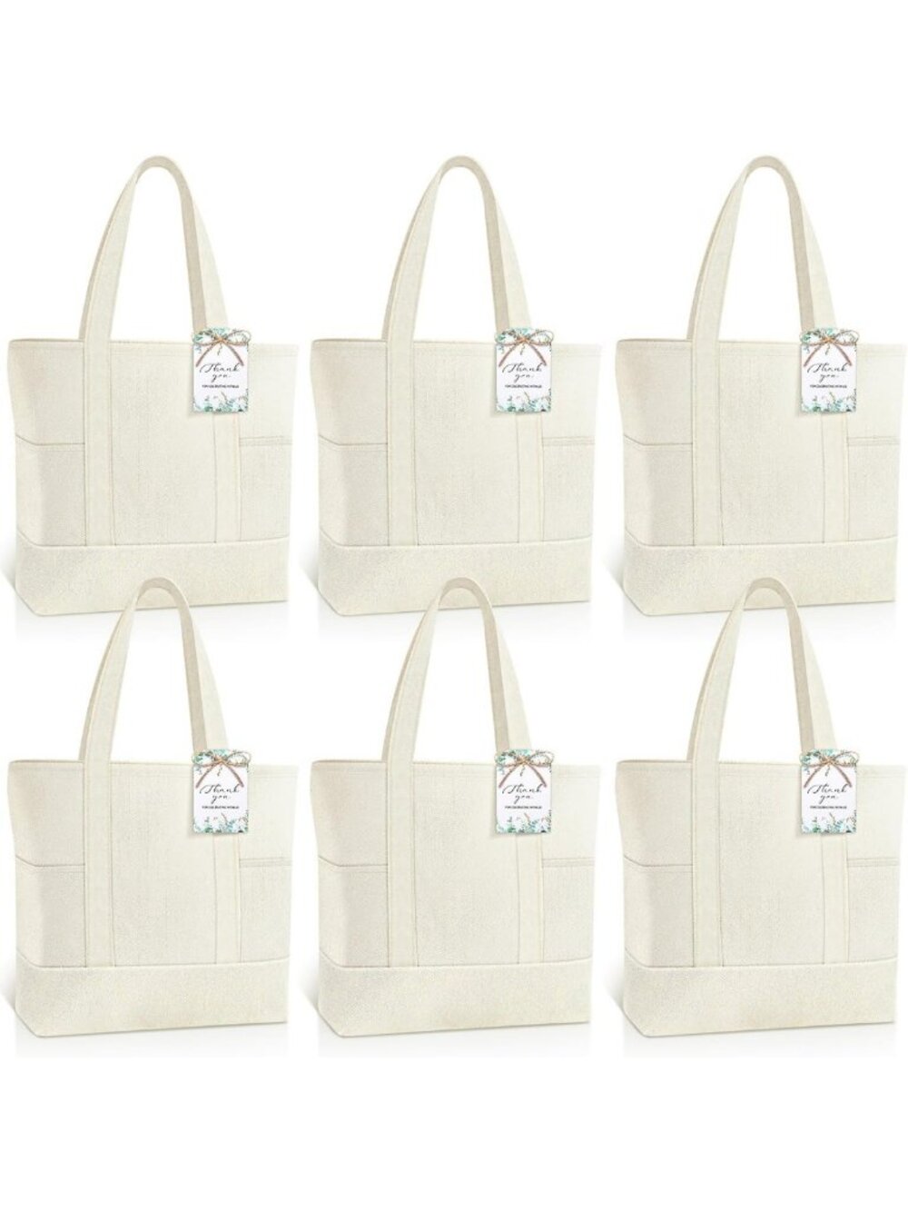 Stylish Mini Canvas Tote Bag with 2 Pockets - Perfect for Everyday Use!